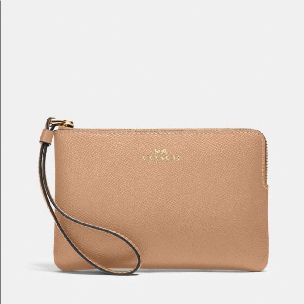 Coach Corner Zip Wristlet